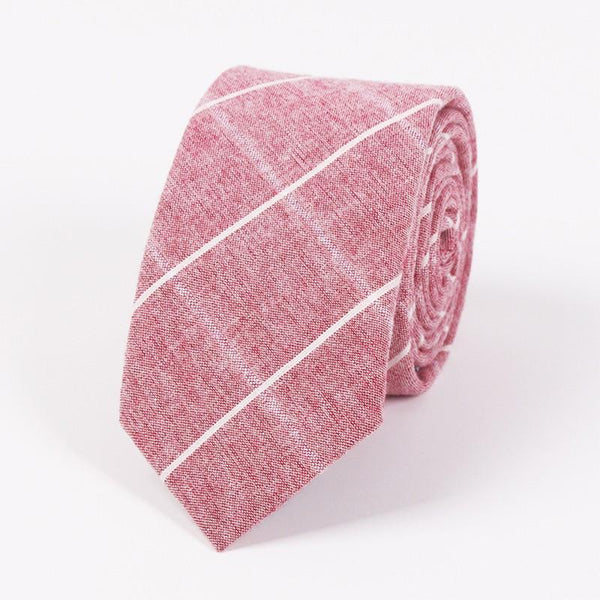 Cotton Skinny Plaid Ties