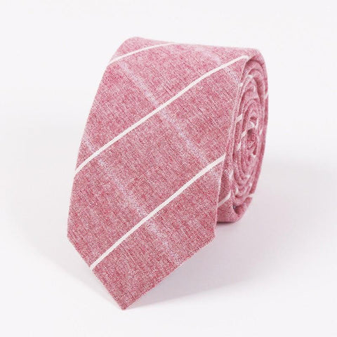 Cotton Skinny Plaid Ties