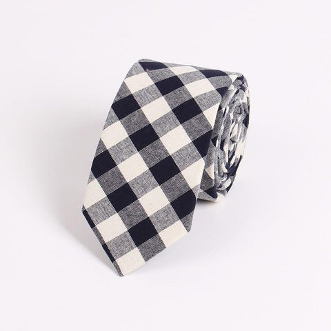 Cotton Skinny Plaid Ties