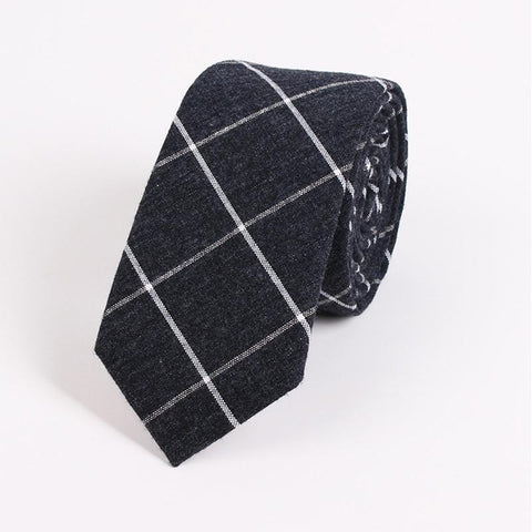 Cotton Skinny Plaid Ties