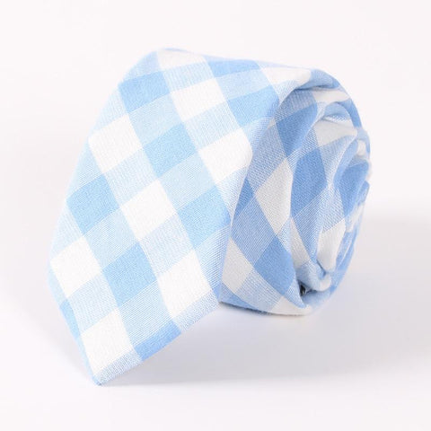 Cotton Skinny Plaid Ties