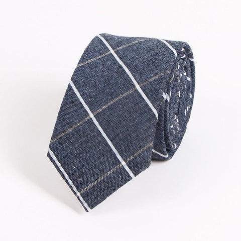 Cotton Skinny Plaid Ties
