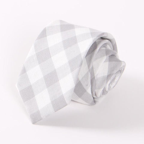 Cotton Skinny Plaid Ties