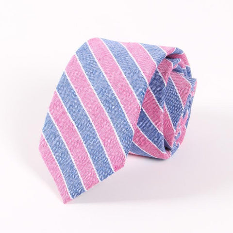 Cotton Skinny Plaid Ties