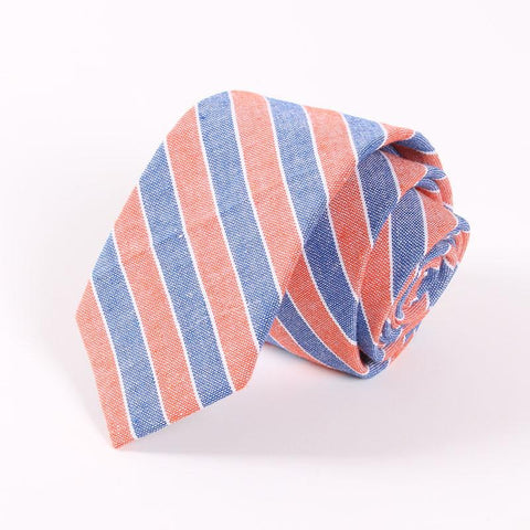 Cotton Skinny Plaid Ties