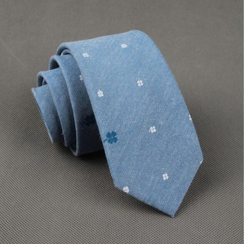 Cotton Skinny Fashion floral necktie