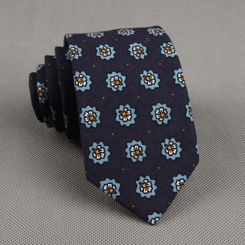 Cotton Skinny Fashion floral necktie