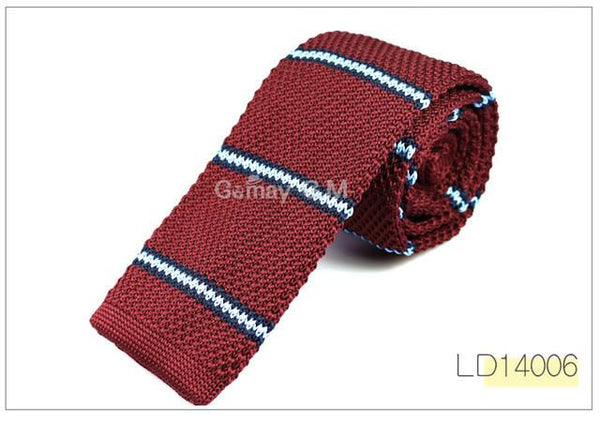 Fashion Mens Knit Ties Colorful Knitted Skinny Neckties