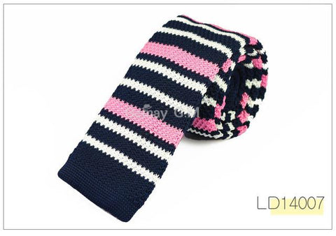 Fashion Mens Knit Ties Colorful Knitted Skinny Neckties