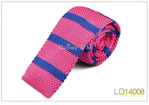Fashion Mens Knit Ties Colorful Knitted Skinny Neckties