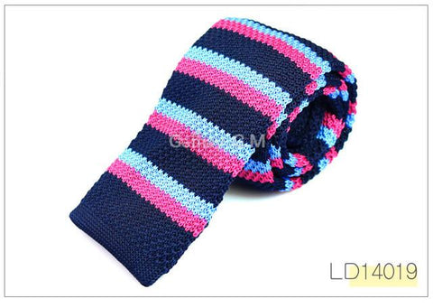 Fashion Mens Knit Ties Colorful Knitted Skinny Neckties
